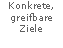 Textfeld: Konkrete, greifbareZiele